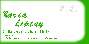 maria liptay business card