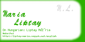 maria liptay business card